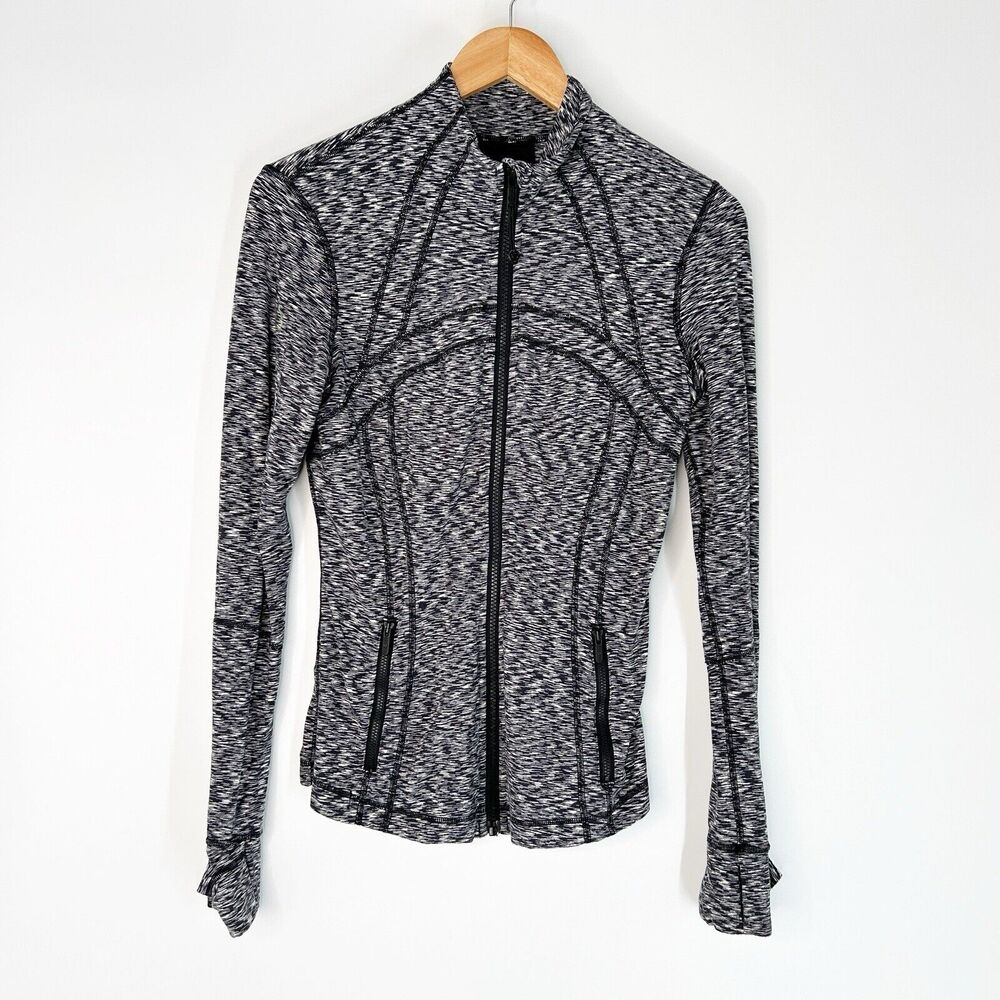 Lululemon Define Jacket Size 8 Heather Black Soft Full Zip Track Jacket